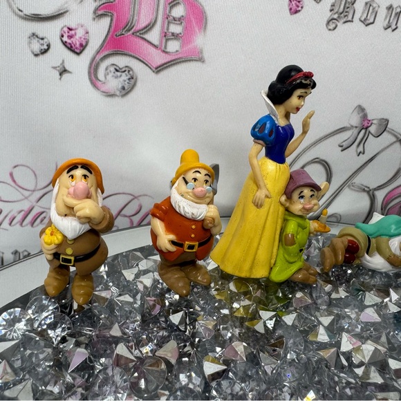 Disney Snow White and the dwarfs sleepy set collectors figurines dolls princess - Picture 2 of 11